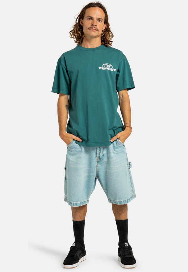 Print T-shirt - btgz deep teal enzyme wash3