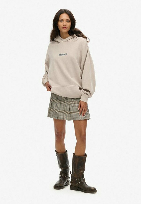 OVERSIZED MICRO LOGO GRAPHIC - Kapuzenpullover - chateau gray