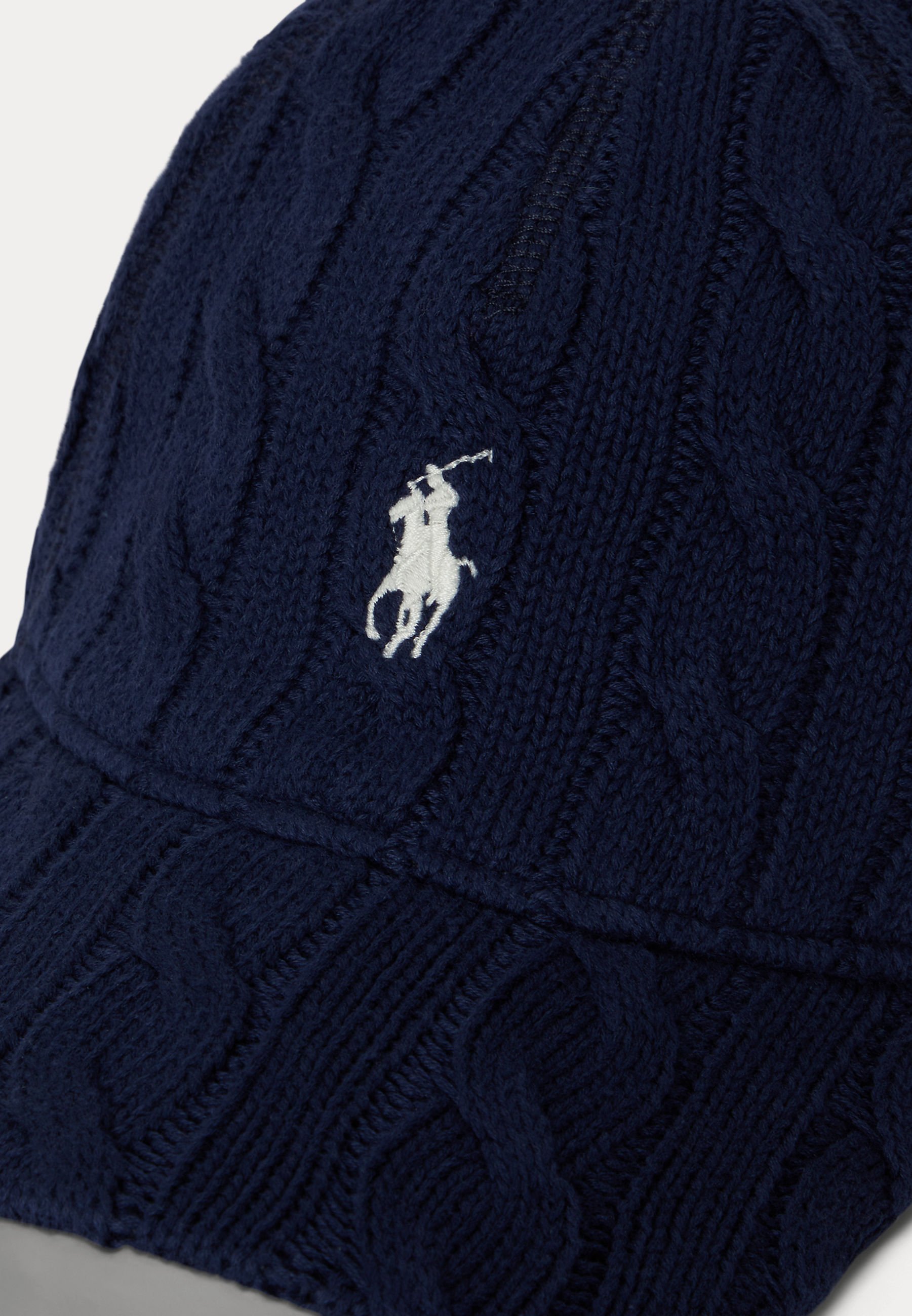 Polo Ralph Lauren CABLE-KNIT COTTON BALL CAP - Cap - newport navy