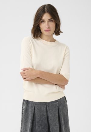 EBBA ANNEMETTE  - Basic T-shirt - whitecap