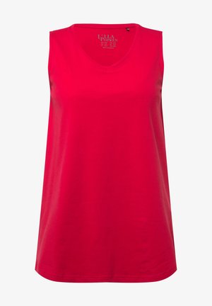 Ulla Popken, TOP, A-LINIE, V-AUSSCHNITT, ÄRMELLOS - Top - red