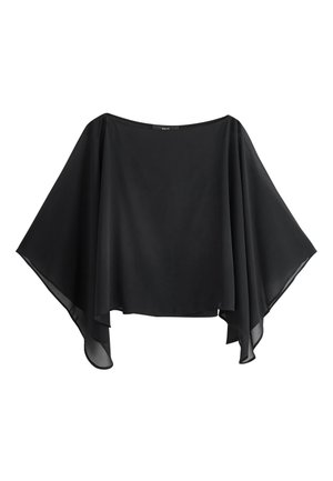 Next, REGULAR FIT - SHEER LAYER CAPE SLEEVE TOP  . - Blouse - black