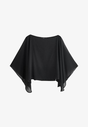 Next, REGULAR FIT - SHEER LAYER CAPE SLEEVE TOP . - Camicetta - black