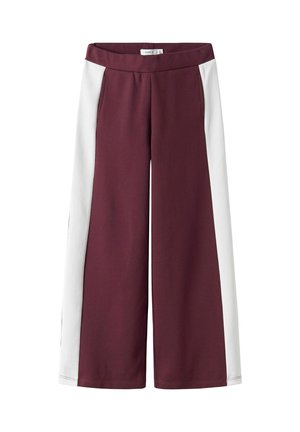 WIDE LEG - Bukser - burgundy