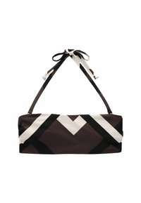 Next Vrchný diel bikín - brown ecru geometric