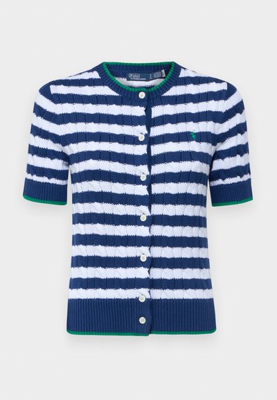 Polo Ralph Lauren SHORT SLEEVED CARDIGAN - Vesta na kopčanje - blue yacht/white