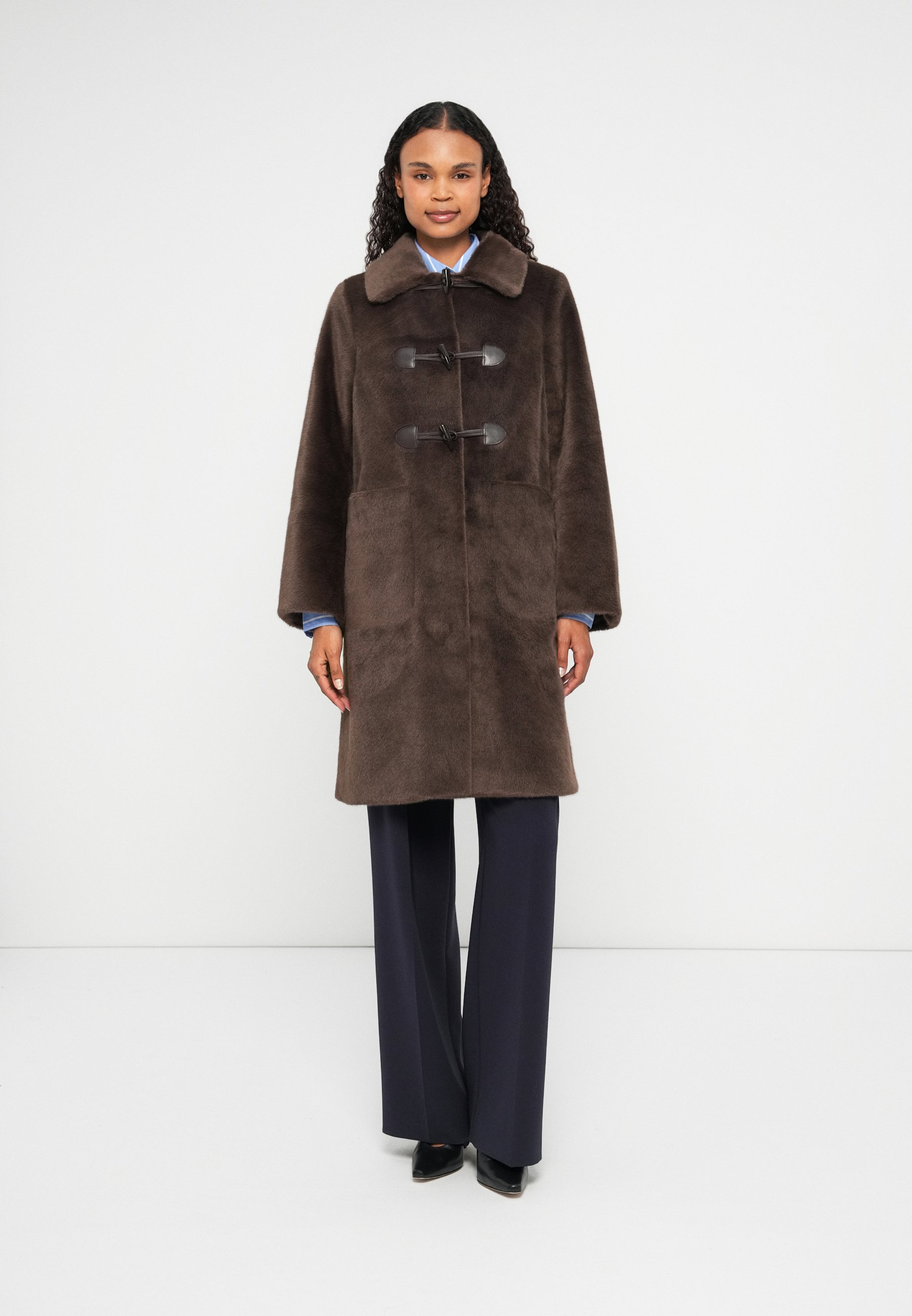 マロン【不良あり】THE TOE Tiergarten Coat Tara Jarmon MAURIZIO - Classic coat - chocolat/brown - Zalando.co.uk