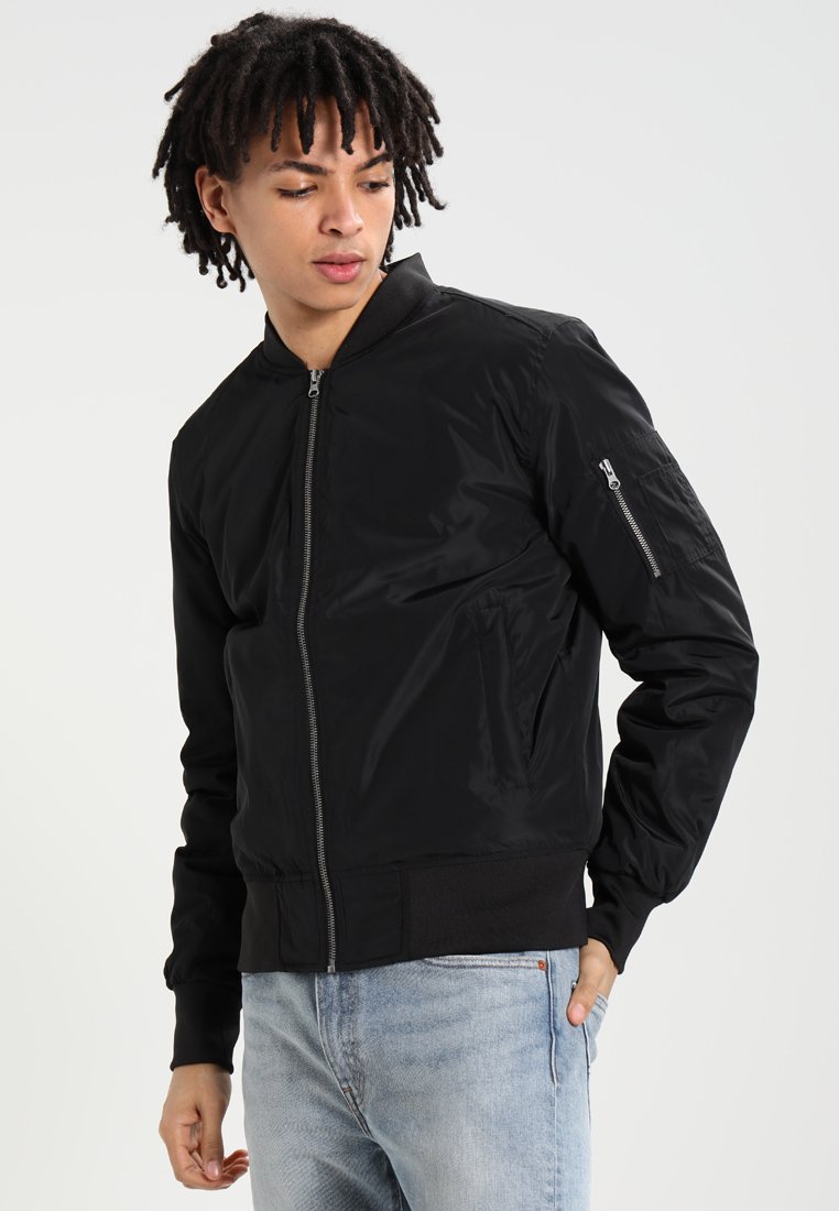 Urban Classics - 2-TONE BOMBER JACKET - Giubbotto Bomber - black, Ingrandire