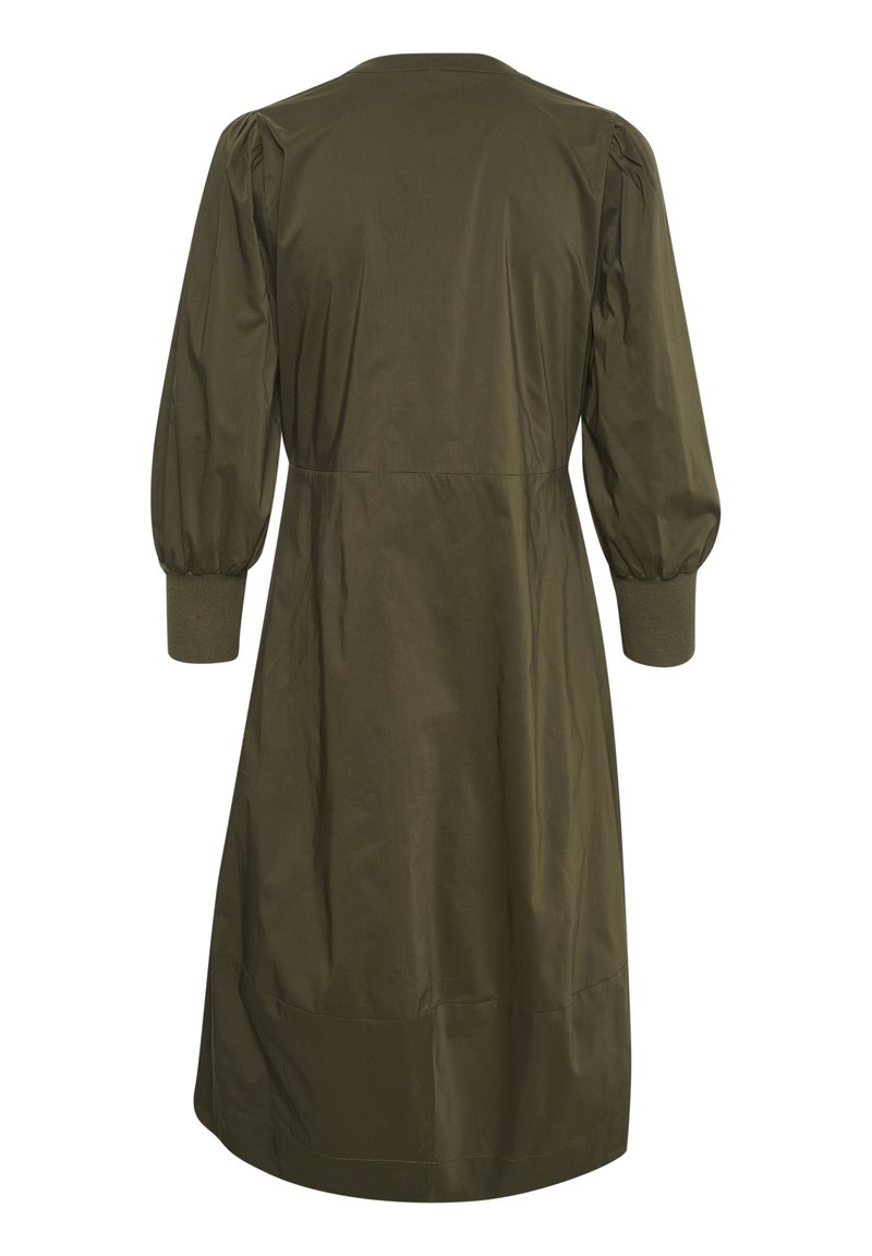 Culture CUANTOINETT 3/4 SLEEVE - Shirt dress - burnt olive/olive - Zalando Culture CUANTOINETT 3/4 SLEEVE - Shirt dress - burnt olive/olive - Zalando