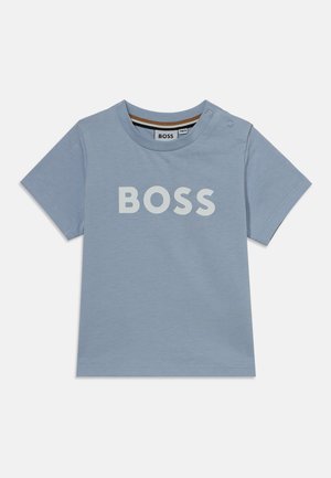 BOSS Kidswear SHORT SLEEVES TEE - Μπλουζάκι με στάμπα - pale blue