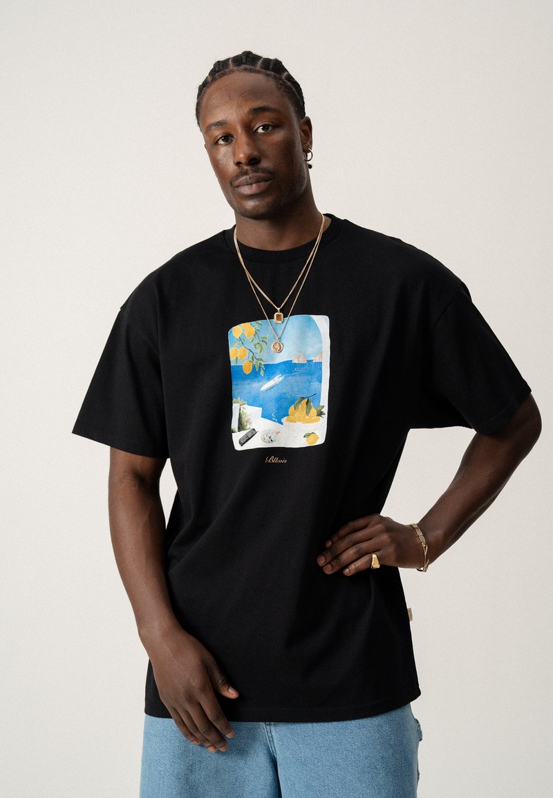 BLKVIS CALMARE TEE UNISEX - Apdrukāts T-krekls - black