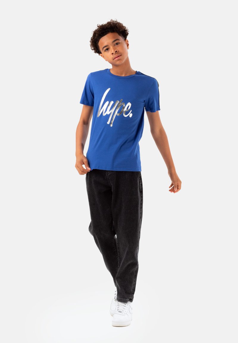 Hype T-shirt print blauw