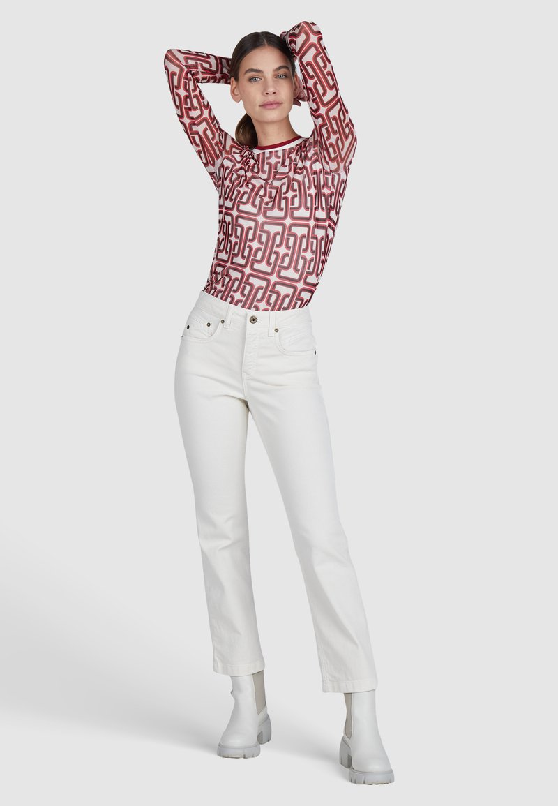 Marc Aurel Langarmshirt - milk melange varied