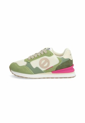 Sneakers laag - vert pomme blanc casse vert sauge