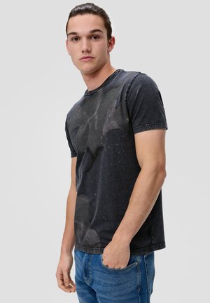 MIT FRONT AUS REINER - T-shirt imprimé - schwarz