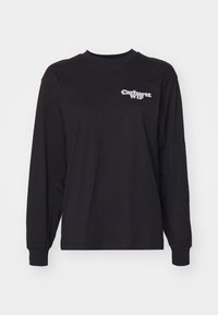 LINKED CHARMS - Long sleeved top - black/silver