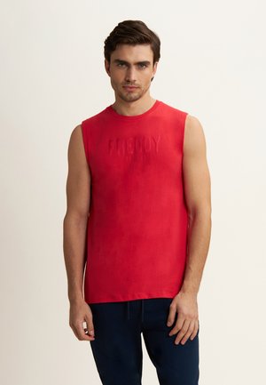 CON STAMPA FRONTALE IN TONO - Top - red