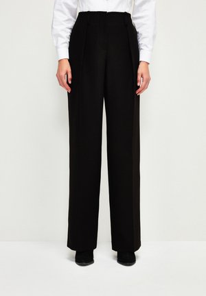 PLEATED - Broek - black