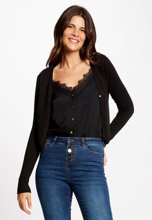 LONG-SLEEVED - Cardigan - black