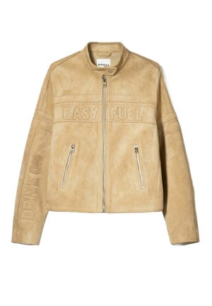 Chaqueta de cuero sintético - sand