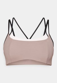 DISTORTION BRA - Sportski grudnjak s blagom potporom - clay/chalk pink