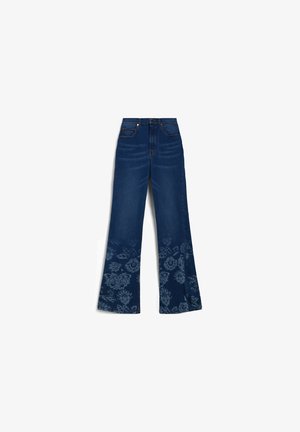 Freddy, Bootcut-teksad - denim blu medio tob seams