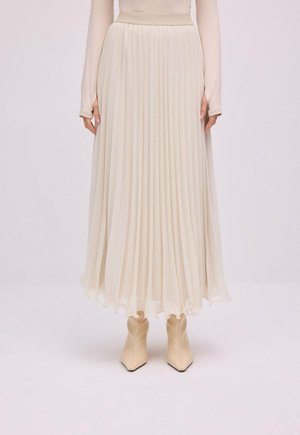 Touché Privé, PLEATED CHIFFON SKIRT - Jupe plissée - stone