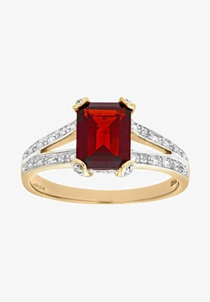 DIAMANT L'ÉTERNEL, 9CT SINGLE STONE GARNET WITH SET COLLETTE AN - Ring - gold coloured