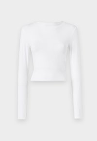 Hollister Co. SEAMLESS CREW  - Top dugih rukava - bright white