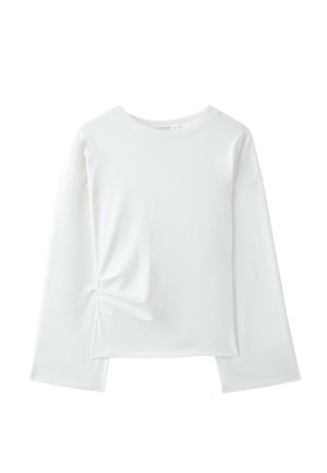 Stradivarius, LONG SLEEVE FITTED WAIST T-SHIRT - T-shirt à manches longues - beige