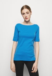 Lauren Ralph Lauren STRETCH COTTON BOATNECK TEE - T-shirt básica - captain blue
