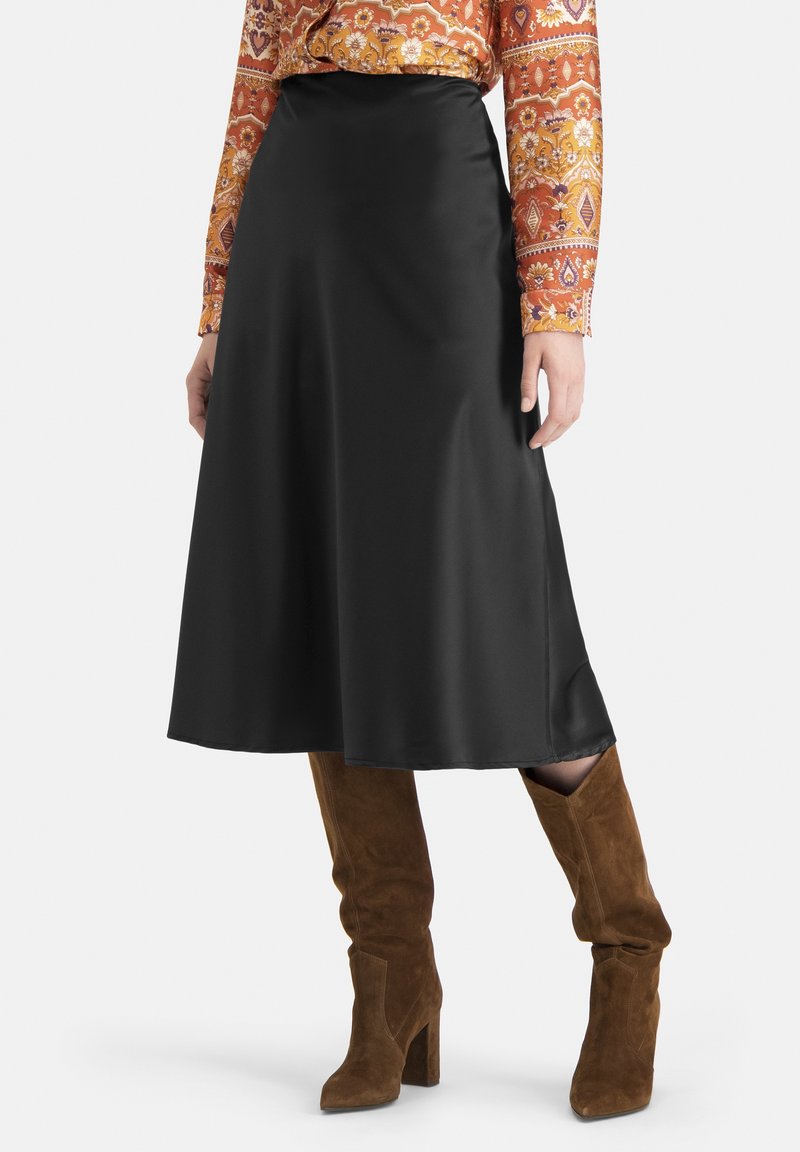 Damen Jeansröcke | Nicowa ZEITLOSER AUS SATIN- SLIWAA-Linien-Rockschwarz - CG31629 Damen Jeansröcke | Nicowa ZEITLOSER AUS SATIN- SLIWAA-Linien-Rockschwarz - CG31629