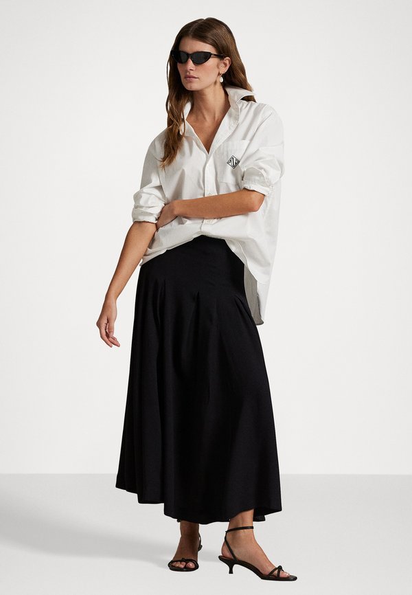 PLEATED CREPE A LINE SKIRT - Maxi skirt2
