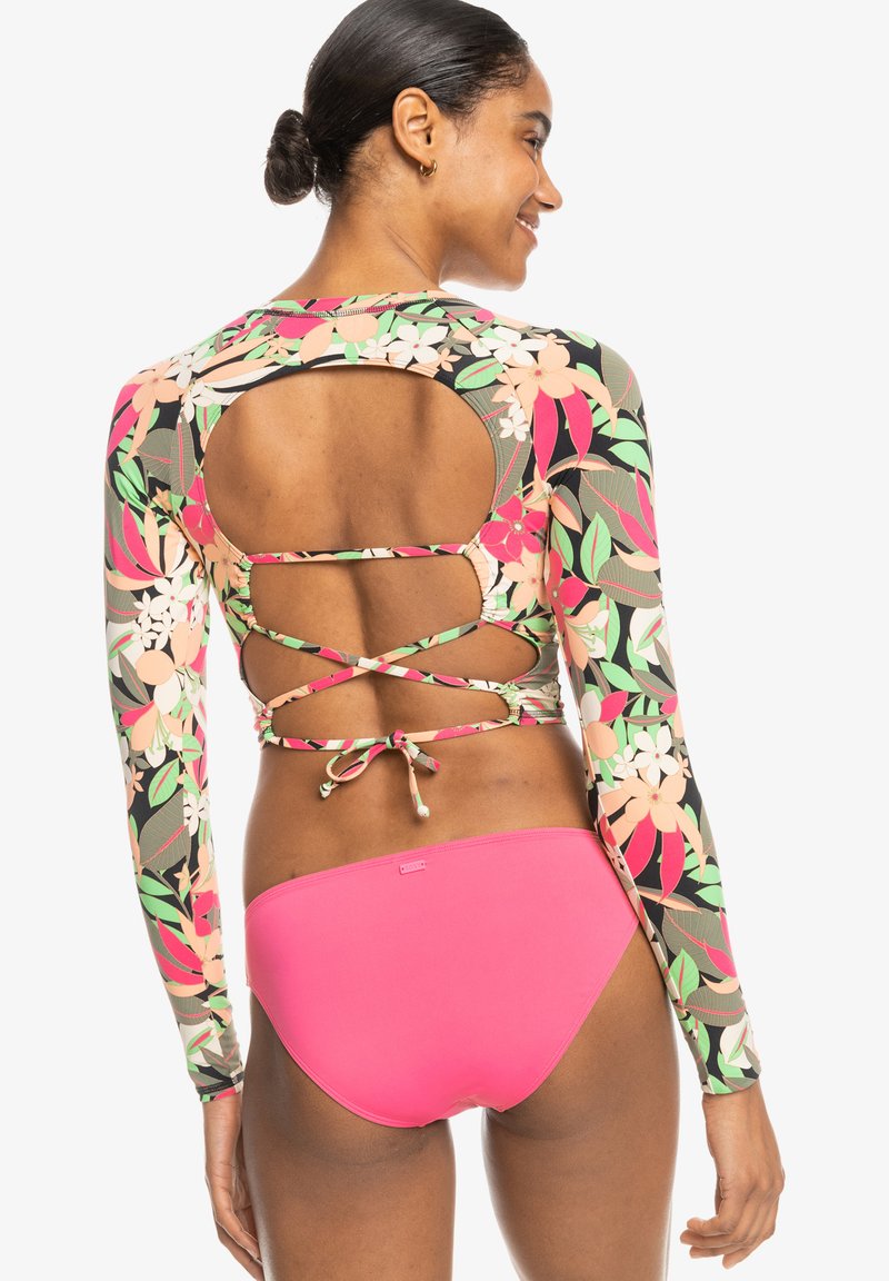 Bikini Roxy Triangolo Allungato Reversibile - Palm Tree Dreams - Verde Ruscello - Donna - 2