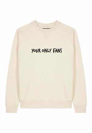 YOUR ONLY FANS EMBROIDERY SUPERHEAVY  - Sweater - off-white