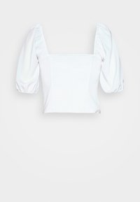 Abercrombie & Fitch CORSET SCOOP - Blusa - brilliant white
