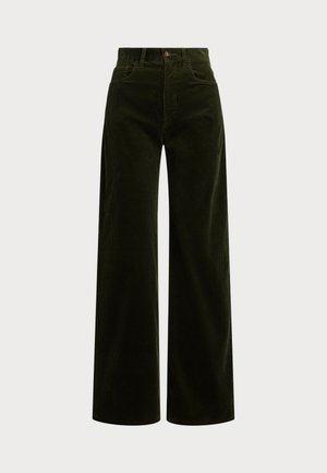 COTTON CORDUROY WIDE-LEG PANT - Pantaloni - olive