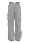 NYNNE PANTS - Széles szárú - light grey wash