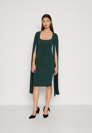 WAL G. SANSA CAPE SLEEVE MIDI - Robe en jersey - forest green