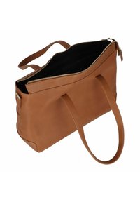Plevier EDGE  RFID SCHUTZ LAPTOPFACH - Aktetas - cognac