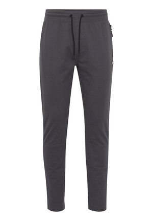 Grijze taps toelopende sweatpants van zachte stof, met een elastische tailleband met trekkoord, zijzakken en gestikte details.