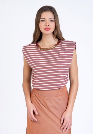 AN'GE SHOULDER-PADDED TANK ANDREA - Débardeur - bois de rose