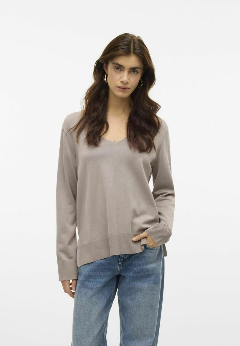 Vero Moda SILJE V-NECK NOOS - Džemper - moon rock