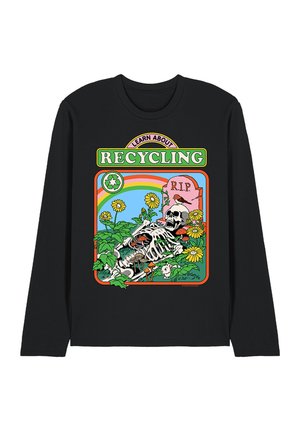 Cotton Soul, STEVEN RHODES LEARN ABOUT RECYCLING - Long sleeved top - black