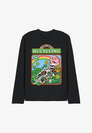 Cotton Soul, STEVEN RHODES LEARN ABOUT RECYCLING - Long sleeved top - black