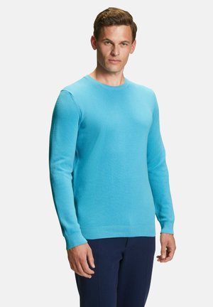 FALKE, BASIC CREW NECK - Pullover - azzurro