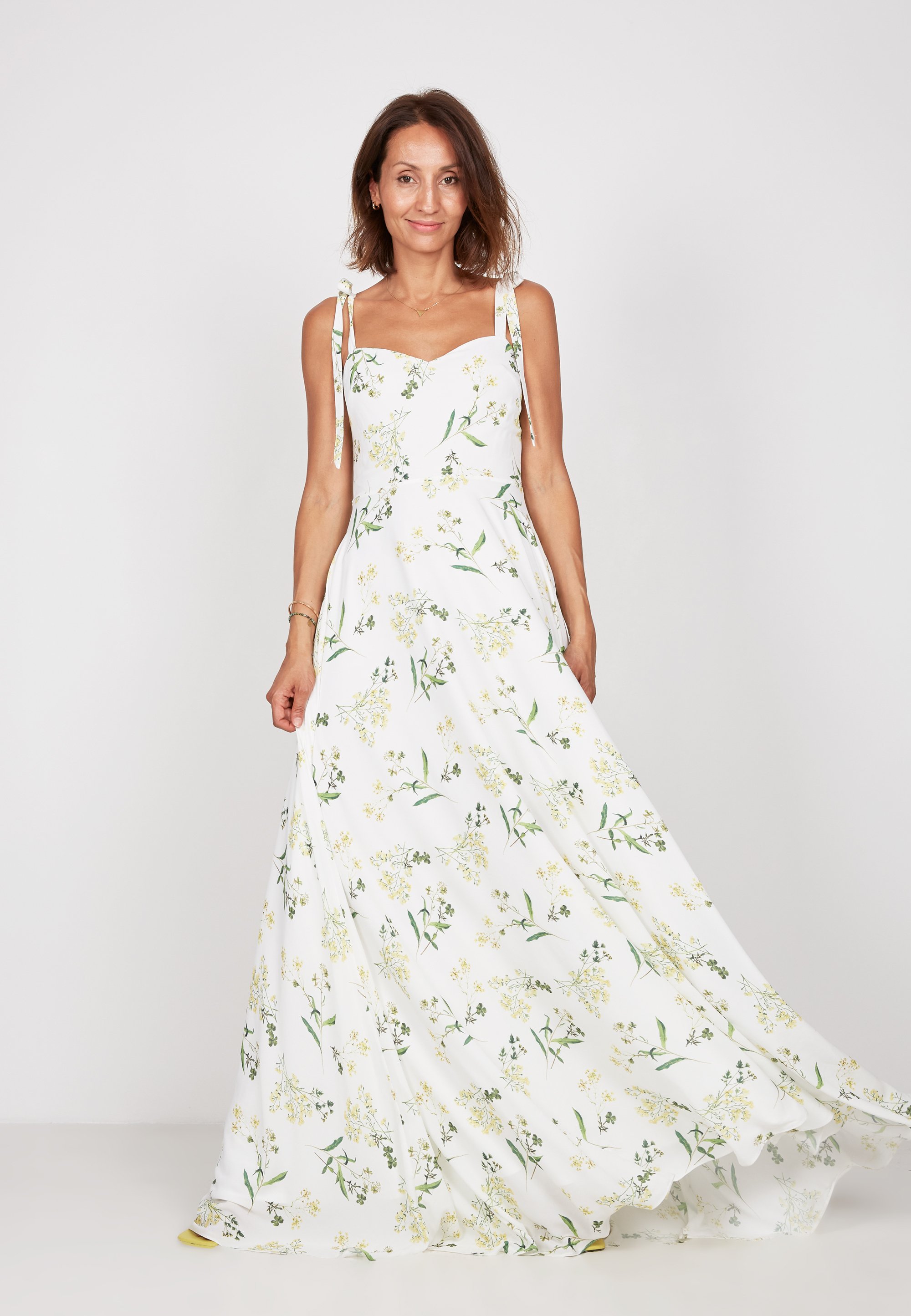 True Violet TIE SHOULDER MAXI DRESS - Vestito lungo - white/bianco - Zalando .it