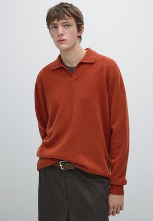 V-NECK - Maglietta a manica lunga - orange