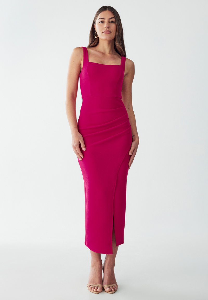 BWLDR GEORGIE MIDI DRESS - Enostavna obleka - hot pink