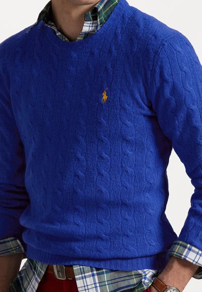 Polo Ralph Lauren CABLE KNIT WOOL CASHMERE JUMPER - Pulover - sapphire star